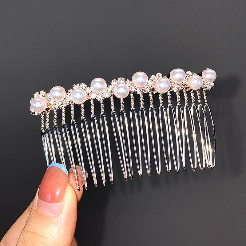 Wholesale Zircon Pearl Hair Comb Disk Bow Hair Clips